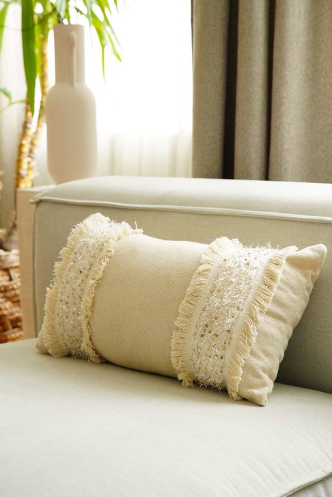 Aberto Design Funda de Cojín Beige 30 x 50 cm Aberto Design Funda de Cojín Beige 30 x 50 cm